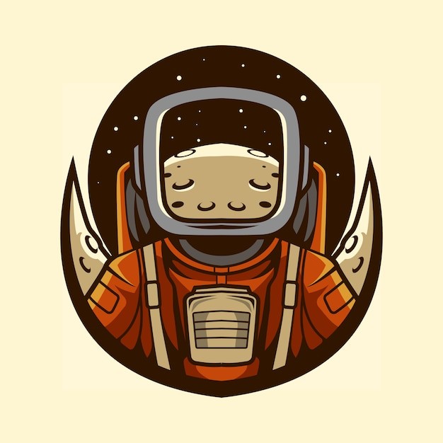 宇航员太空人插画