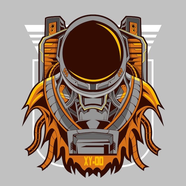 宇航员太空人插画