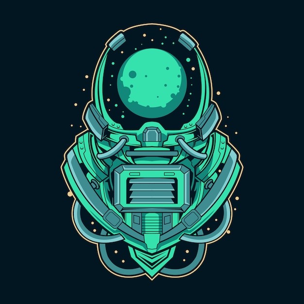 宇航员太空人插画