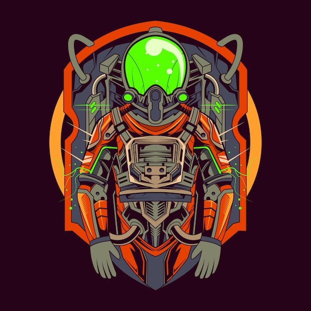 宇航员太空人插画