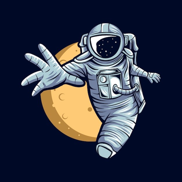 宇航员太空人插画