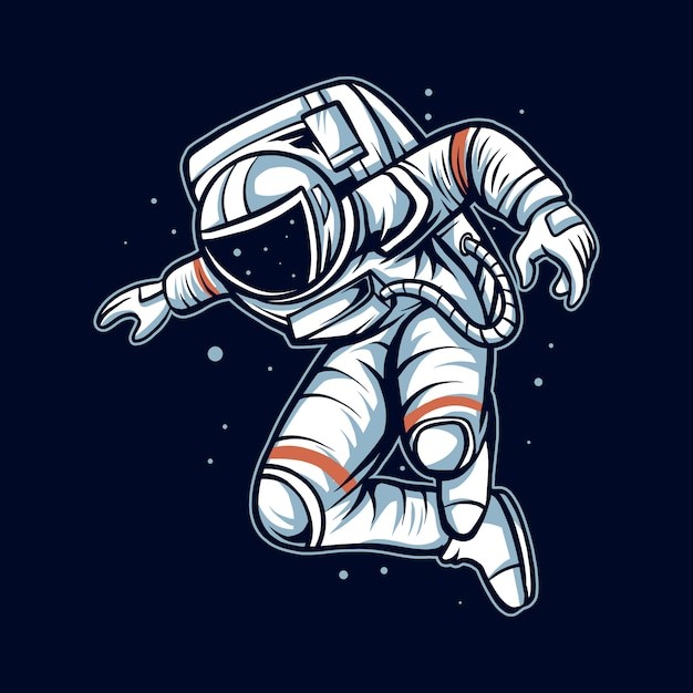 宇航员太空人插画