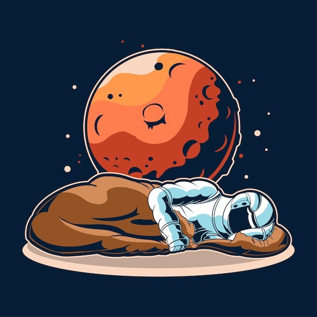 宇航员太空人插画