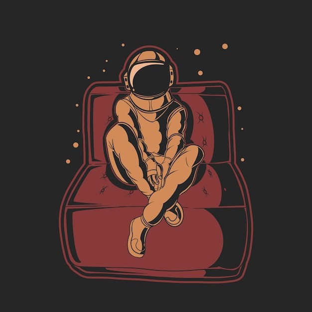 宇航员太空人插画