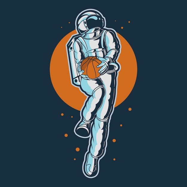 宇航员太空人插画