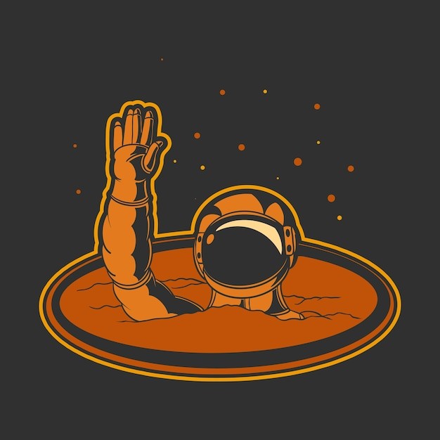 宇航员太空人插画