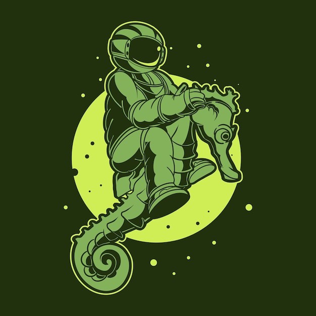 宇航员太空人插画