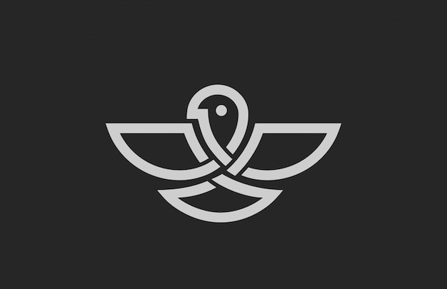 抽象的鸟标志logo