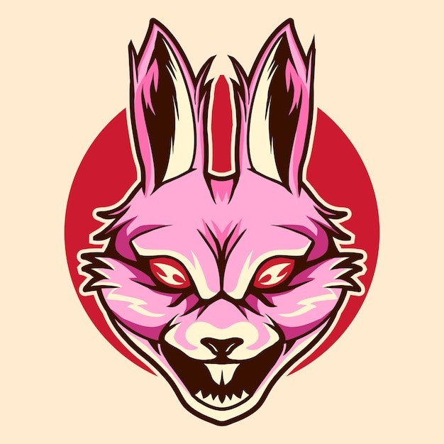 疯狂的兔子插画