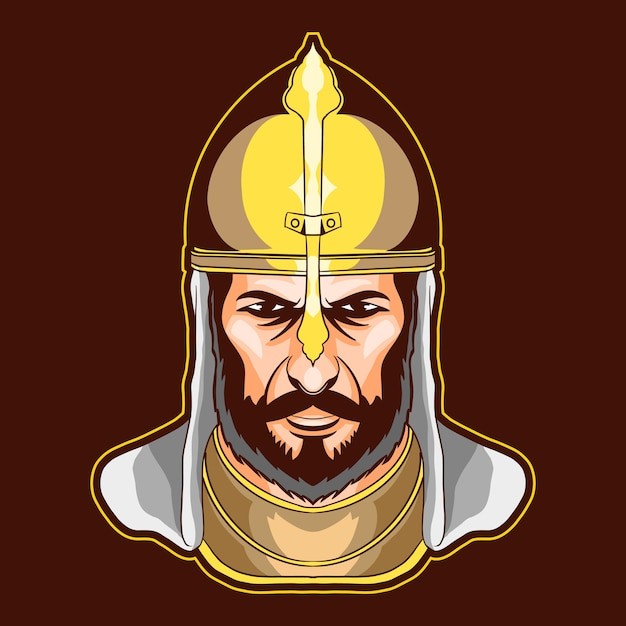 阿拉伯骑兵骑士士兵插画