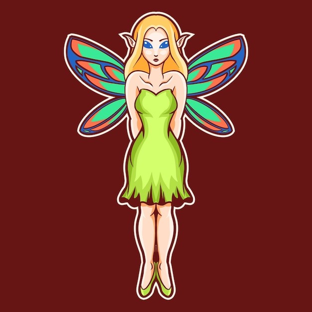 美丽的仙女小精灵插画