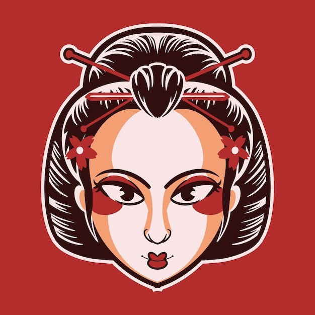 艺伎歌舞伎插画