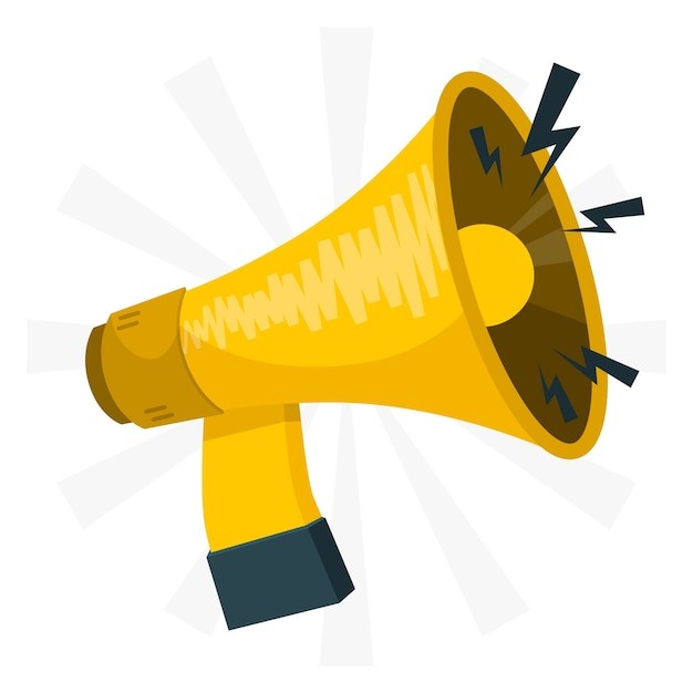 扩音器喇叭插画