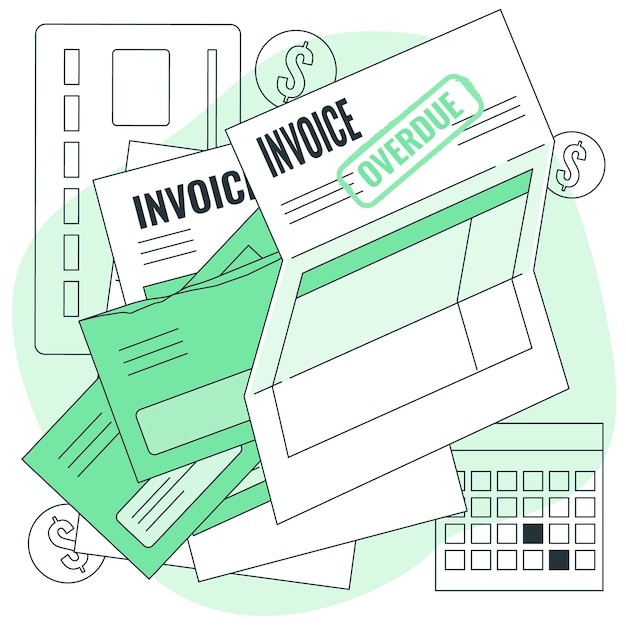逾期账单插画