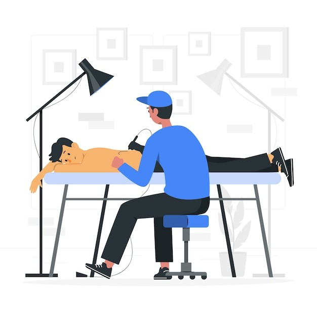 纹身艺术家插画