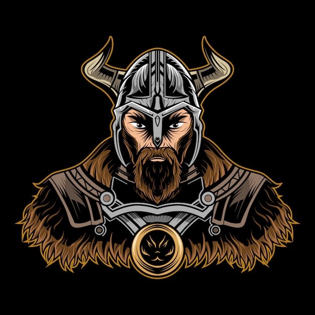 维京人战士插画