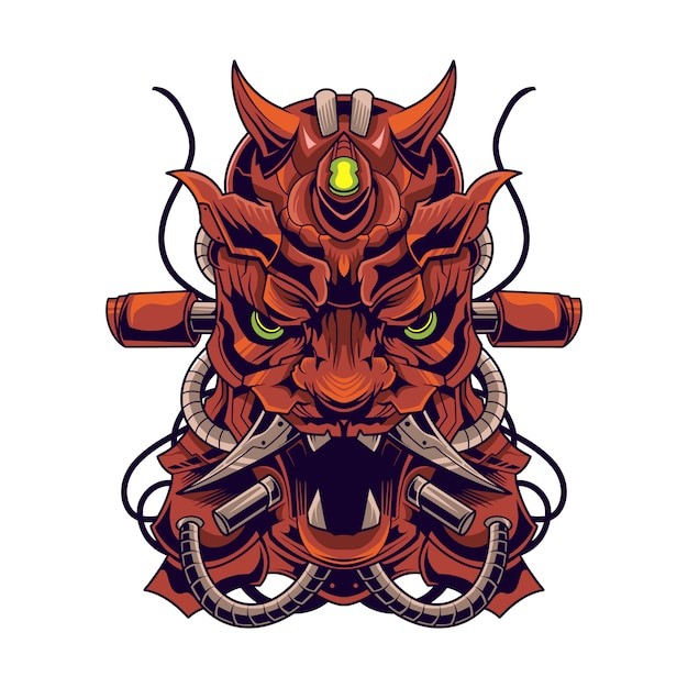 魔鬼机甲机器人插画