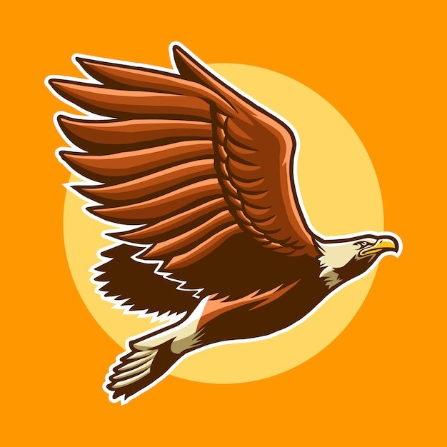 老鹰飞翔插画