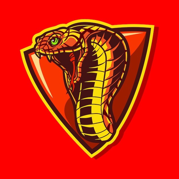 眼镜蛇插画logo标志