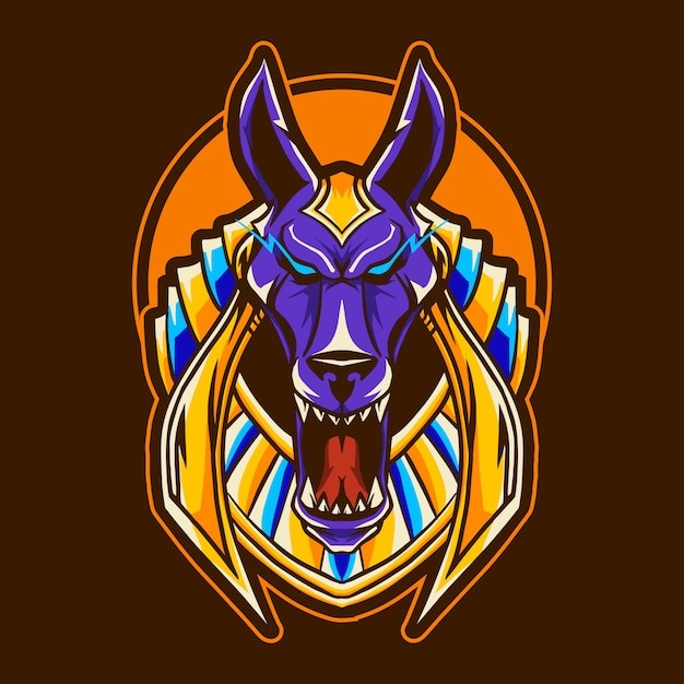 阿努比斯狗头人插画