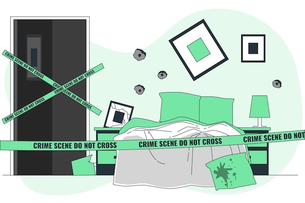 犯罪现场插画