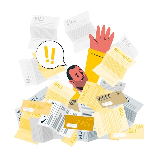 被账单淹没的人