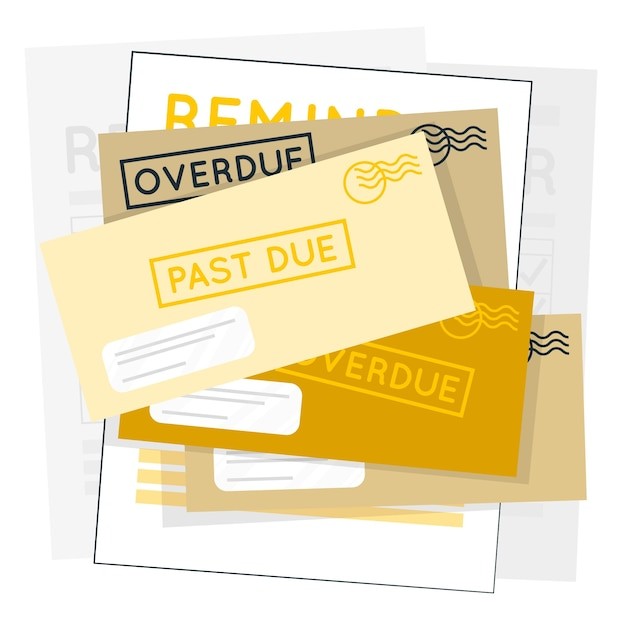 逾期账单插画