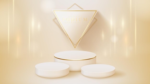 金色产品展台华丽背景