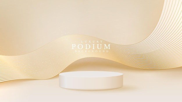 金色产品展台华丽背景