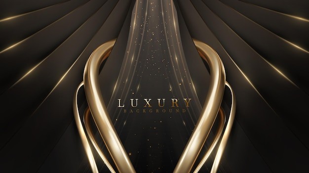 黑色金色华丽背景