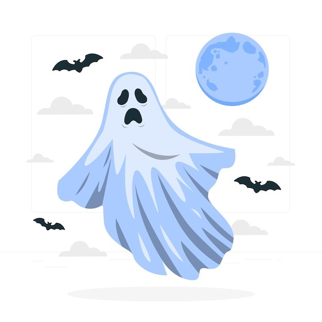 可怕的幽灵插画