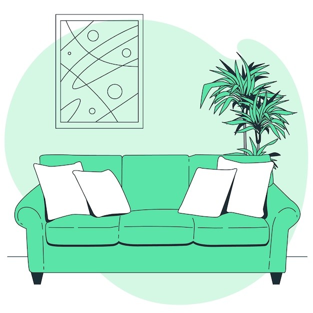 沙发插画