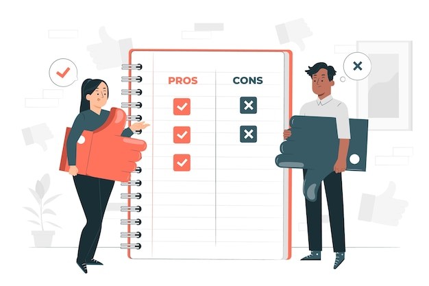 权衡利弊扁平插画