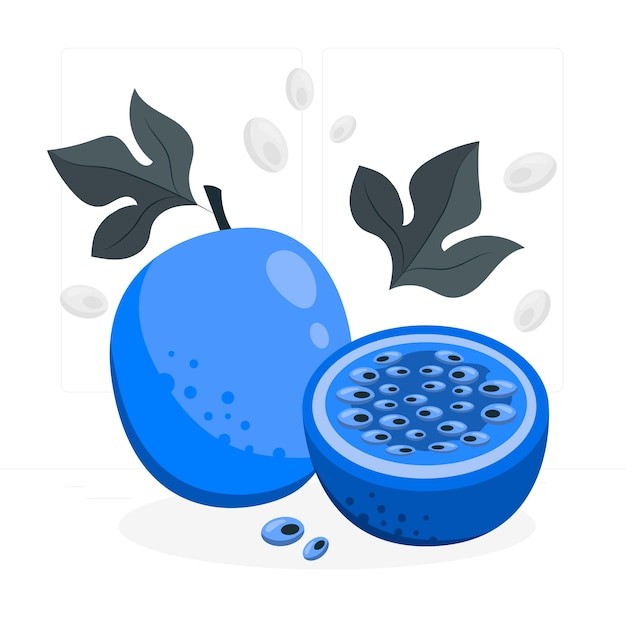 百香果扁平插画