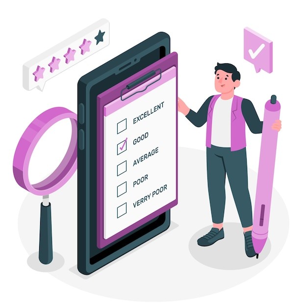 反馈调查扁平插画