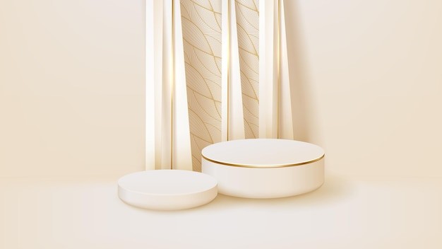 金色产品展台华丽背景