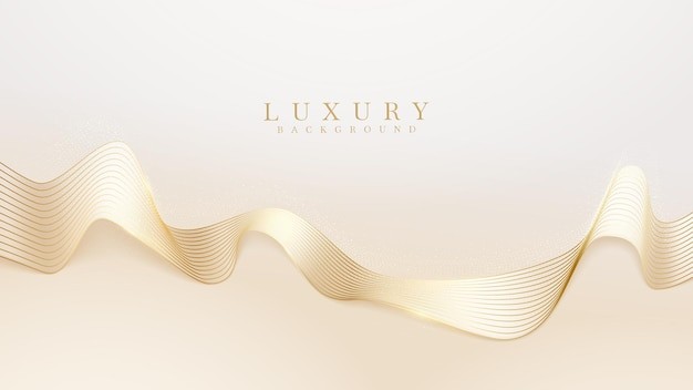 金色动感线条华丽背景