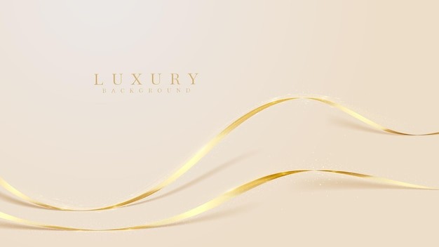 金色动感线条华丽背景