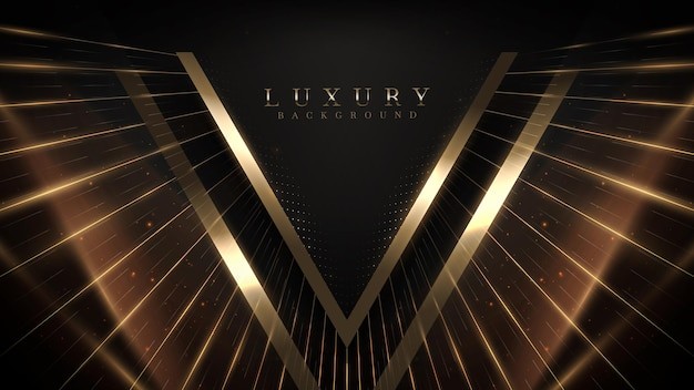 黑色金色抽象三角华丽背景
