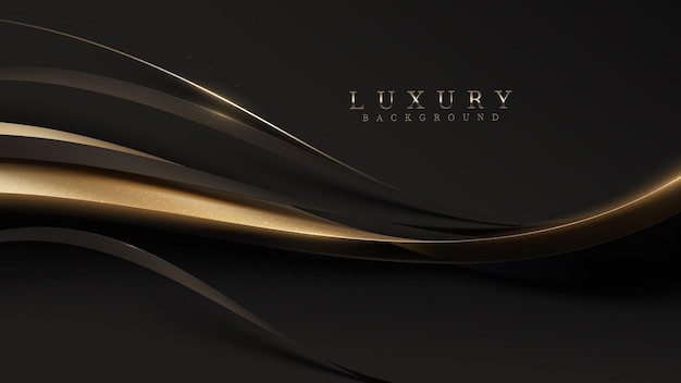 黑色金色线条华丽背景