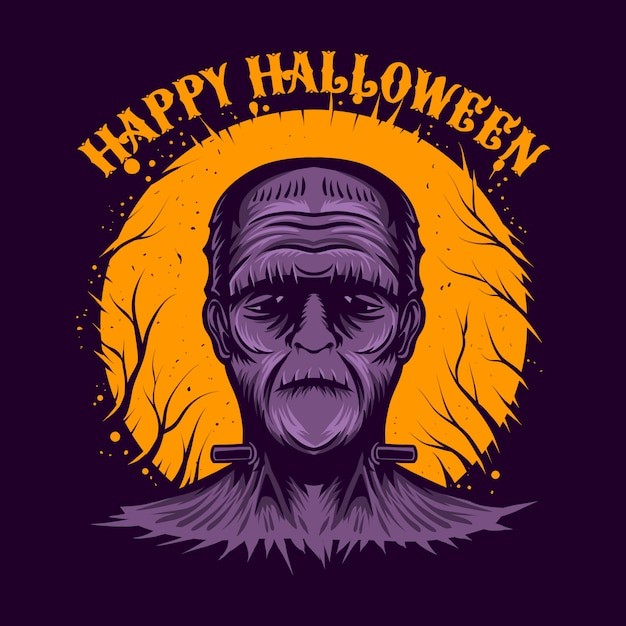 万圣节怪物插画