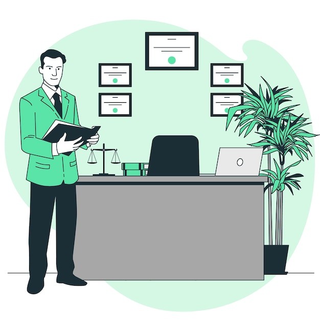 男律师插画