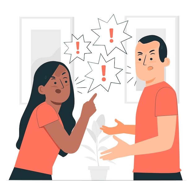 愤怒的人争论插画