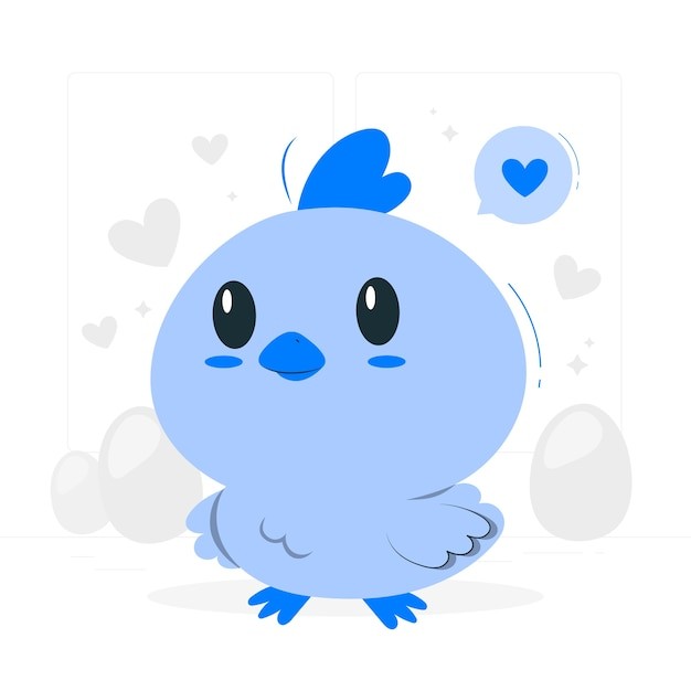 可爱的小鸡插画