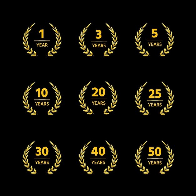 周年庆典数字徽章