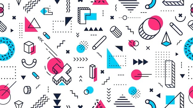 抽象孟菲斯风格几何图形