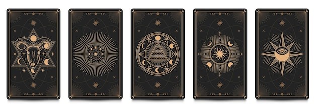 神秘星星月亮星月符号卡片