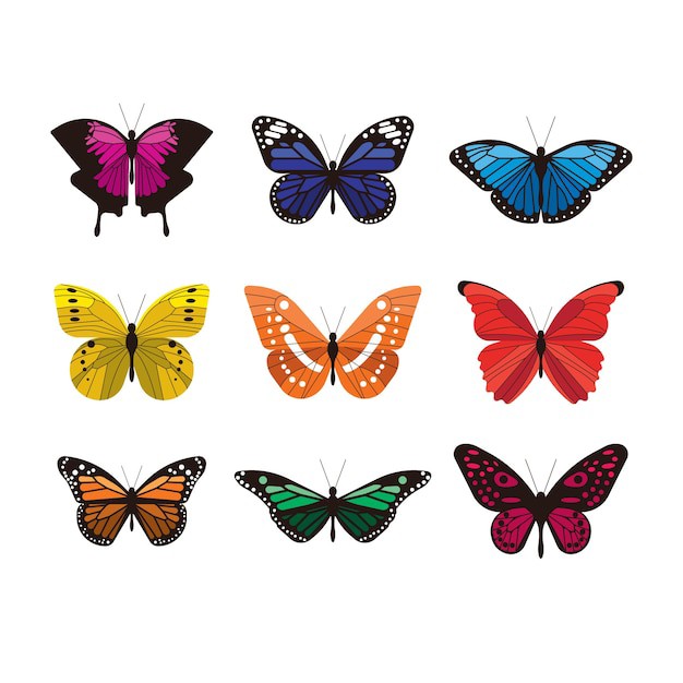 蝴蝶矢量图素材下载-合图网