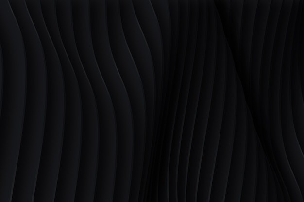 黑色波纹褶皱背景
