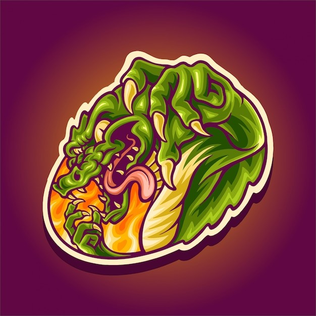 凶猛的鳄鱼插画